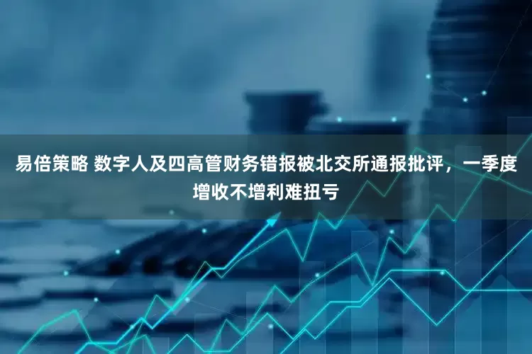 易倍策略 数字人及四高管财务错报被北交所通报批评，一季度增收不增利难扭亏